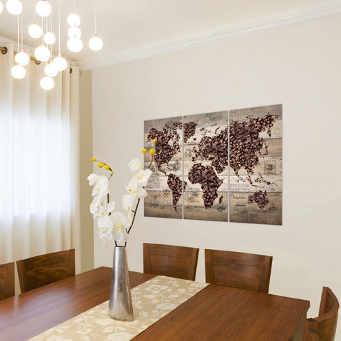 Wandbilder Wohnzimmer XXL Küche Kaffee Moderne Bilder Weltkarte